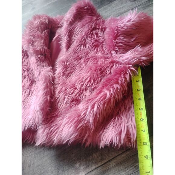 NWD. New Woman Design, Women's Size Medium Pink Faux Fur Peacoat - Picture 3 of 8